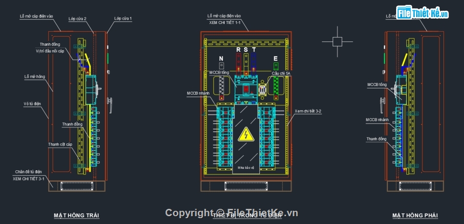Bản vẽ autocad tủ điện MSB,Bản vẽ tủ điện Solar Inverter String,bản vẽ trạm biến áp 1 cột,file dwg tủ điện tạm công trường,biện pháp thi công chiếu sáng,biện pháp thi công chống sét